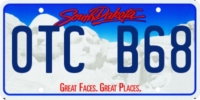 SD license plate 0TCB68