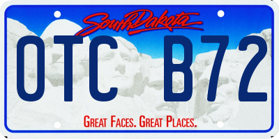 SD license plate 0TCB72