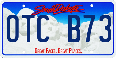 SD license plate 0TCB73