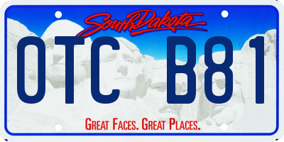 SD license plate 0TCB81