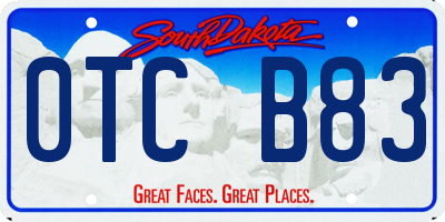 SD license plate 0TCB83