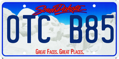 SD license plate 0TCB85