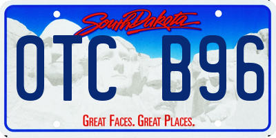 SD license plate 0TCB96