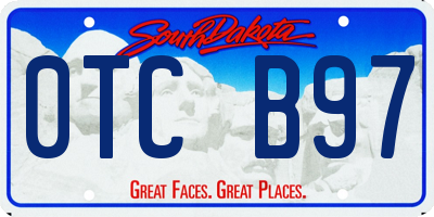 SD license plate 0TCB97