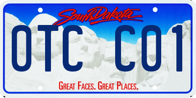 SD license plate 0TCC01
