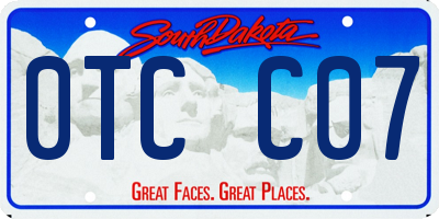 SD license plate 0TCC07