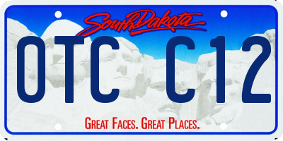 SD license plate 0TCC12