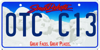 SD license plate 0TCC13