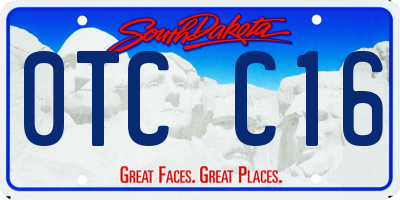 SD license plate 0TCC16