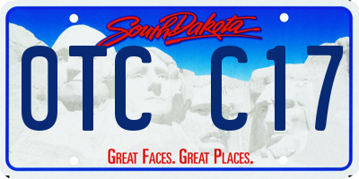 SD license plate 0TCC17