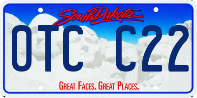 SD license plate 0TCC22
