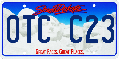 SD license plate 0TCC23