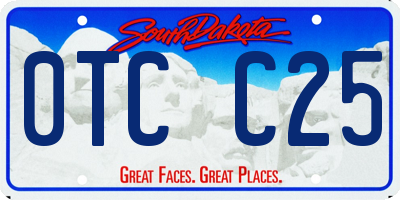 SD license plate 0TCC25