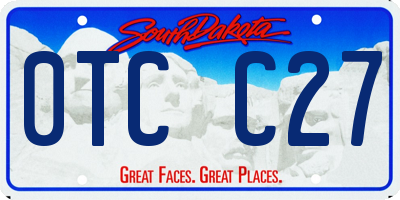 SD license plate 0TCC27