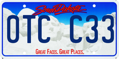 SD license plate 0TCC33