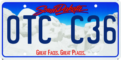 SD license plate 0TCC36