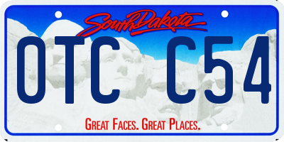 SD license plate 0TCC54