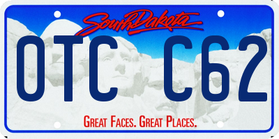 SD license plate 0TCC62