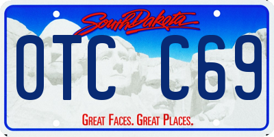 SD license plate 0TCC69