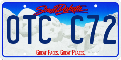 SD license plate 0TCC72
