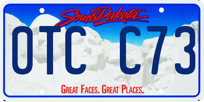 SD license plate 0TCC73