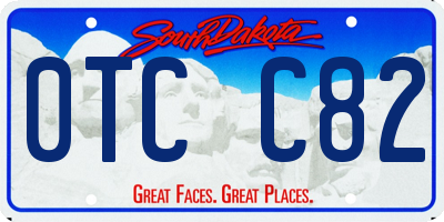 SD license plate 0TCC82
