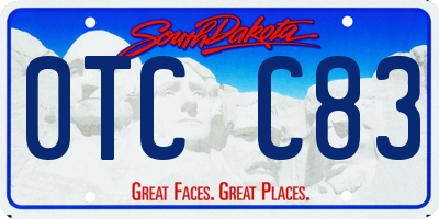 SD license plate 0TCC83