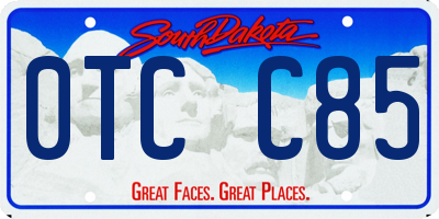 SD license plate 0TCC85
