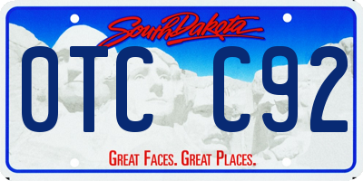 SD license plate 0TCC92