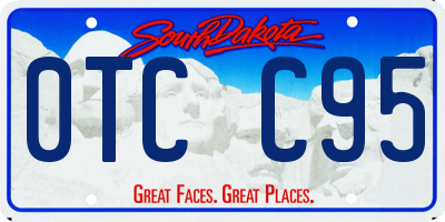 SD license plate 0TCC95