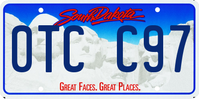 SD license plate 0TCC97