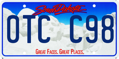 SD license plate 0TCC98