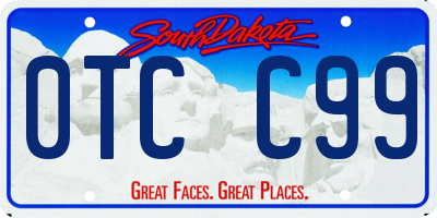SD license plate 0TCC99