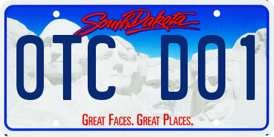 SD license plate 0TCD01