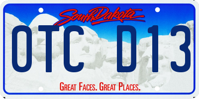 SD license plate 0TCD13