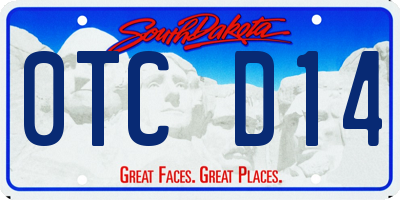 SD license plate 0TCD14