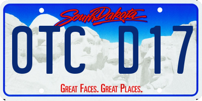 SD license plate 0TCD17
