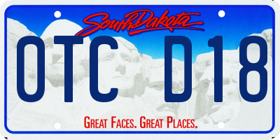 SD license plate 0TCD18