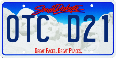 SD license plate 0TCD21