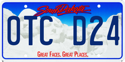 SD license plate 0TCD24