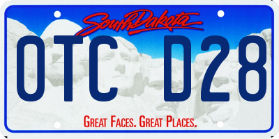 SD license plate 0TCD28