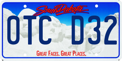 SD license plate 0TCD32