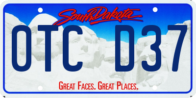SD license plate 0TCD37