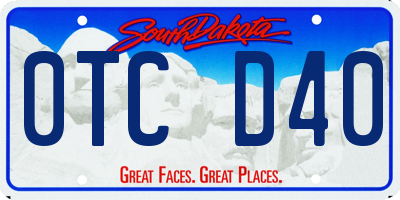 SD license plate 0TCD40