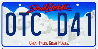 SD license plate 0TCD41