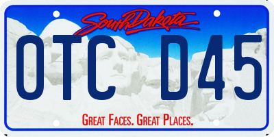 SD license plate 0TCD45