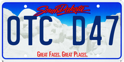 SD license plate 0TCD47
