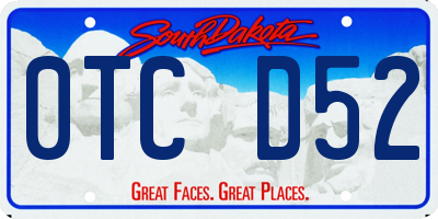 SD license plate 0TCD52
