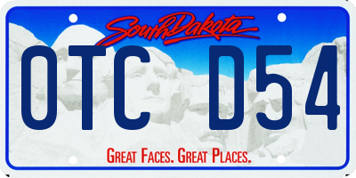 SD license plate 0TCD54