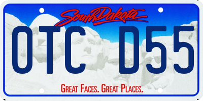 SD license plate 0TCD55